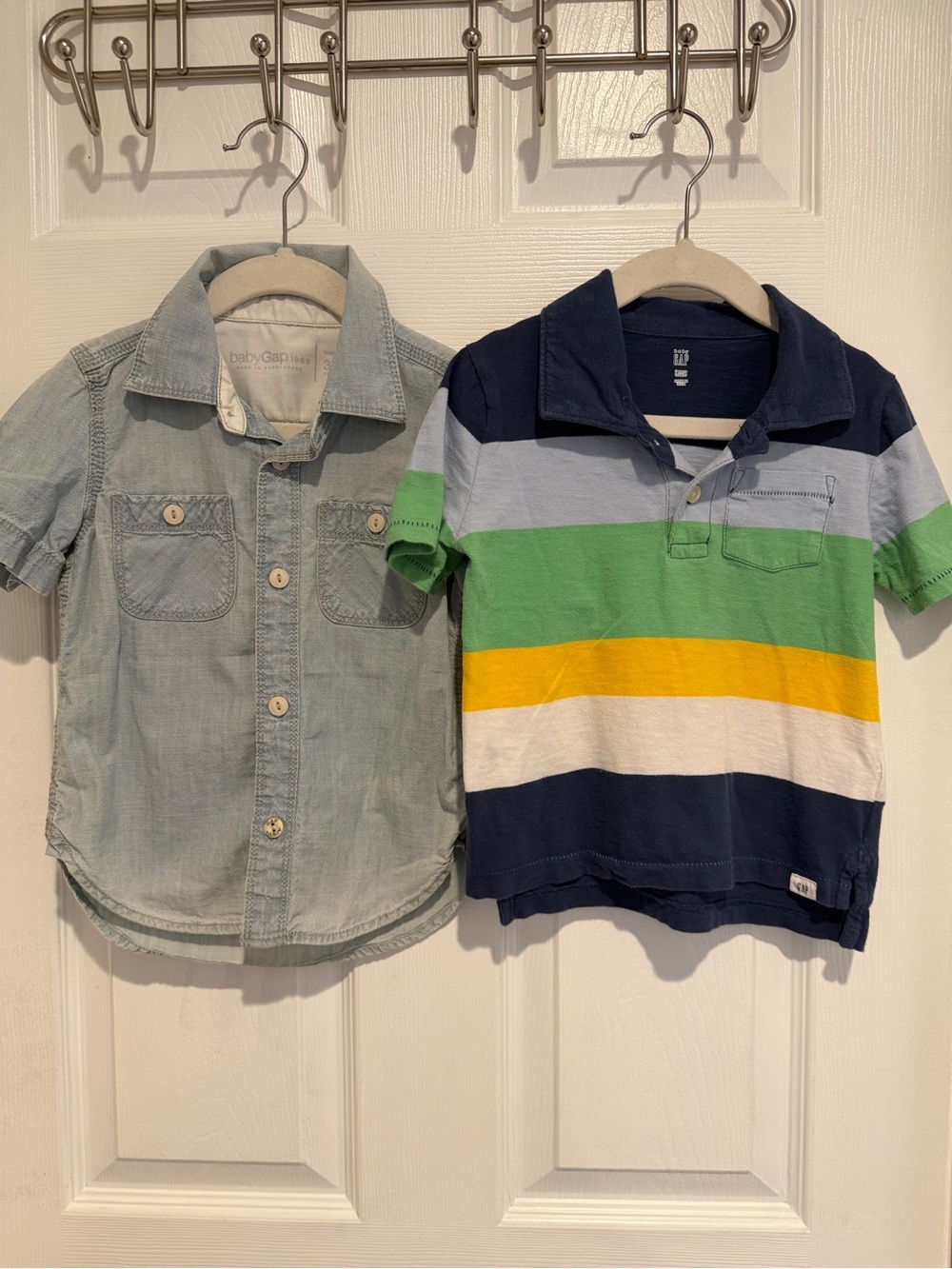 Baby Gap Toddler Boys 2 Piece Shirt Bundle Chambray Polo Stripes 3 Years 3T